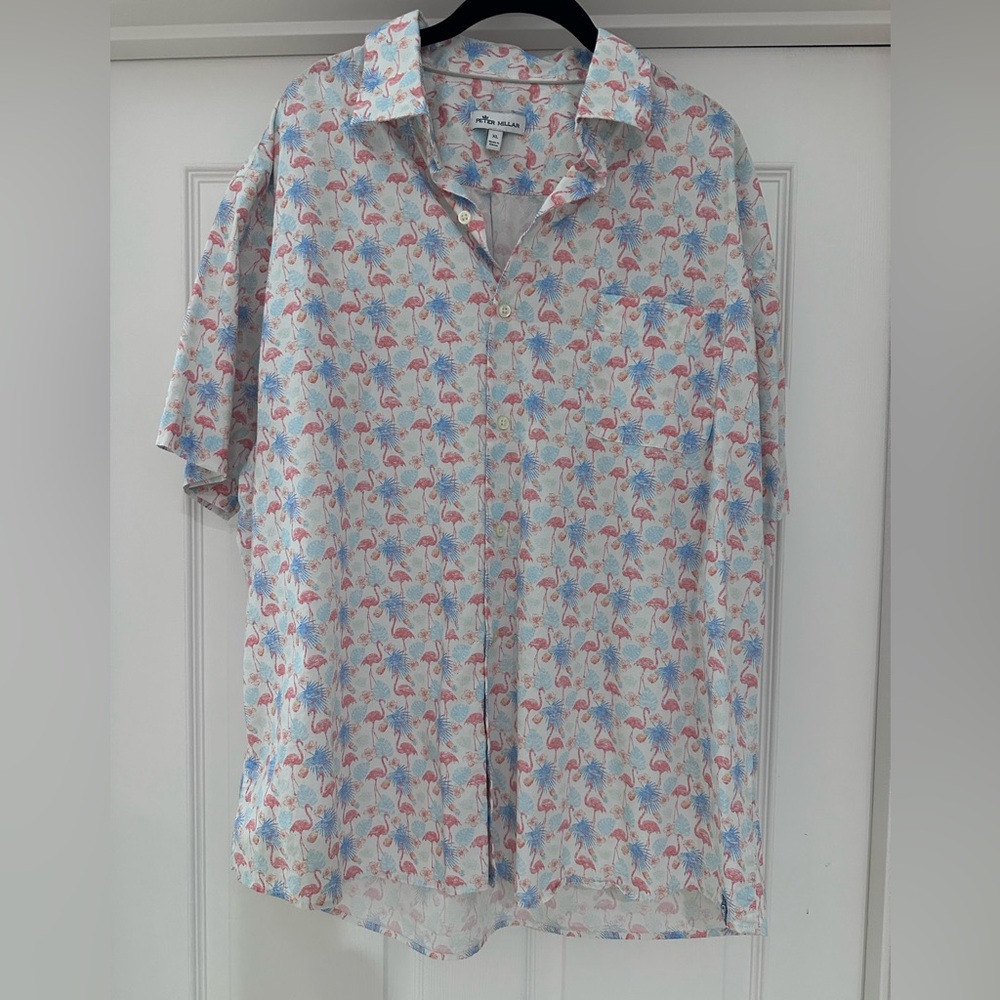 Tropical Flamingo Print Shirt